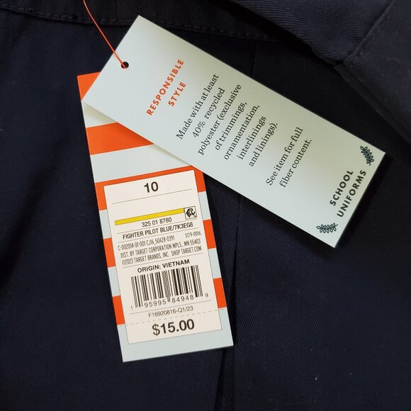 Cat & Jack Girls' Sleeveless Uniform Woven Jumper Size 10 - Picture 5 of 8